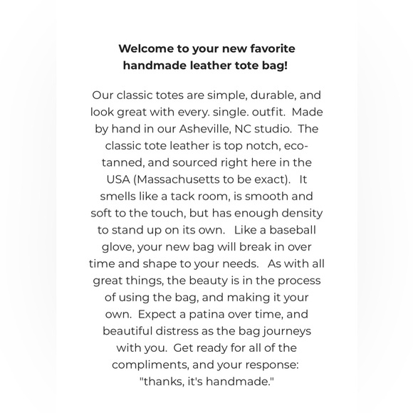 In Blue Handmade Leather Tote Bag - Picture 10 of 10